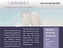 Tablet Screenshot of horizonfinancialgroup.com